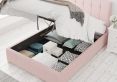 Hemsley Ottoman Pastel Cotton Tea Rose Compact Double Bed Frame Only