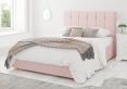 Hemsley Ottoman Pastel Cotton Tea Rose Compact Double Bed Frame Only