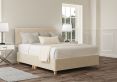 Henley Naples Cream Upholstered Single Headboard and Shallow Base On Legs