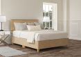 Henley Plush Mink Upholstered Double Headboard and Shallow Base On Legs