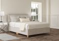 Henley Plush Silver Upholstered King Size Headboard and Shallow Base On Legs