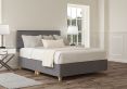 Henley Plush Steel Upholstered Single Headboard and Shallow Base On Legs