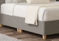 Henley Siera Silver Upholstered Compact Double Headboard and Shallow Base On Legs