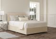 Henley Naples Cream Upholstered Compact Double Headboard and Continental 2+2 Drawer Base