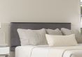 Henley Plush Steel Upholstered Single Headboard and Side Lift Ottoman Base