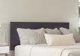 Henley Siera Denim Upholstered Double Headboard and Side Lift Ottoman Base