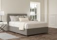 Henley Siera Silver Upholstered King Size Headboard and Continental 2+2 Drawer Base