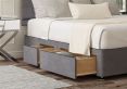 Henley Plush Steel Upholstered King Size Headboard and Continental 2+2 Drawer Base