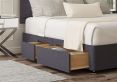 Henley Siera Denim Upholstered Double Headboard and Continental 2+2 Drawer Base