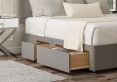 Henley Siera Silver Upholstered Double Headboard and Continental 2+2 Drawer Base