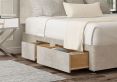 Henley Verona Silver Upholstered King Size Headboard and Continental 2+2 Drawer Base