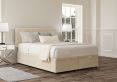 Henley Naples Cream Upholstered Double Headboard and end Lift Ottoman Base