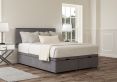 Henley Plush Steel Upholstered Single Headboard and End Lift Ottoman Base