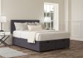 Henley Siera Denim Upholstered Double Headboard and end Lift Ottoman Base