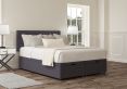 Henley Siera Denim Upholstered Single Headboard and end Lift Ottoman Base