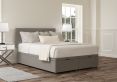 Henley Siera Silver Upholstered Single Headboard and end Lift Ottoman Base