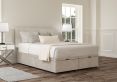 Henley Verona Silver Upholstered Super King Size Headboard and end Lift Ottoman Base