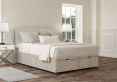 Henley Verona Silver Upholstered Single Headboard and end Lift Ottoman Base