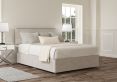 Henley Plush Silver Upholstered Double Headboard and 2 Drawer Base