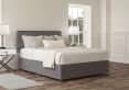 Henley Plush Steel Upholstered Double Headboard and 2 Drawer Base