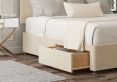 Henley Naples Cream Upholstered Double Headboard and 2 Drawer Base