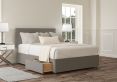 Henley Siera Silver Upholstered Double Headboard and 2 Drawer Base