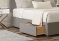 Henley Siera Silver Upholstered Compact Double Headboard and 2 Drawer Base