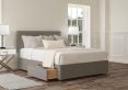 Henley Siera Silver Upholstered Compact Double Headboard and 2 Drawer Base