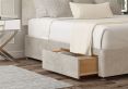 Henley Verona Silver Upholstered Compact Double Headboard and 2 Drawer Base