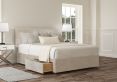 Henley Verona Silver Upholstered Compact Double Headboard and 2 Drawer Base