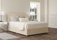 Henley Naples Cream Upholstered Double Headboard and Non-Storage Base