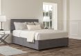 Henley Plush Steel Upholstered Compact Double Headboard and Non-Storage Base