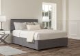 Henley Plush Steel Upholstered Double Headboard and Non-Storage Base