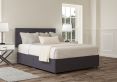 Henley Siera Denim Upholstered Compact Double Headboard and Non-Storage Base