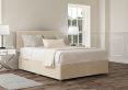 Henley Naples Cream Upholstered Compact Double Headboard and Side Lift Ottoman Base