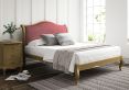 Lyon Hugo Clover Upholstered Oak Bed Frame - LFE - Double Bed Frame Only