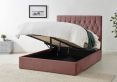 Waldorf Pink Upholstered Ottoman Storage Single Bed Frame Only