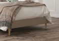 Lauren Upholstered Arran Natural Compact Double Bed Frame With Beech Feet Only