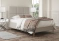 Lauren Upholstered Linea Fog Compact Double Bed Frame With Beech Feet Only