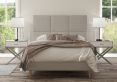 Lauren Upholstered Linea Fog Compact Double Bed Frame With Beech Feet Only