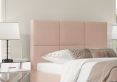 Lauren Upholstered Linea Powder Compact Double Bed Frame With Beech Feet Only
