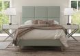 Lauren Upholstered Linea SeaBlue King Size Bed Frame With Beech Feet Only