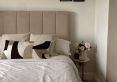 Linea Stone Upholstered Ottoman King Size Bed Frame Only