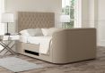 Claridge Upholstered Arran Natural Ottoman TV Bed - King Size Bed Frame Only