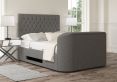 Claridge Upholstered Hugo Platinum Ottoman TV Bed - Double Bed Frame Only