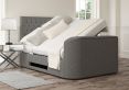 Claridge Upholstered Arran Pebble Ottoman TV Bed - King Size Bed Frame Only