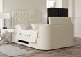 Claridge Upholstered Boucle Ivory Ottoman TV Bed -Super King Size Bed Frame Only