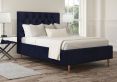 Esther Upholstered Hugo Royal King Size Bed Frame With Gold Feet Only