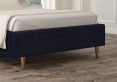 Esther Upholstered Hugo Royal Compact Double Bed Frame With Gold Feet Only