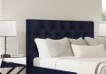 Esther Upholstered Hugo Royal Compact Double Bed Frame With Gold Feet Only